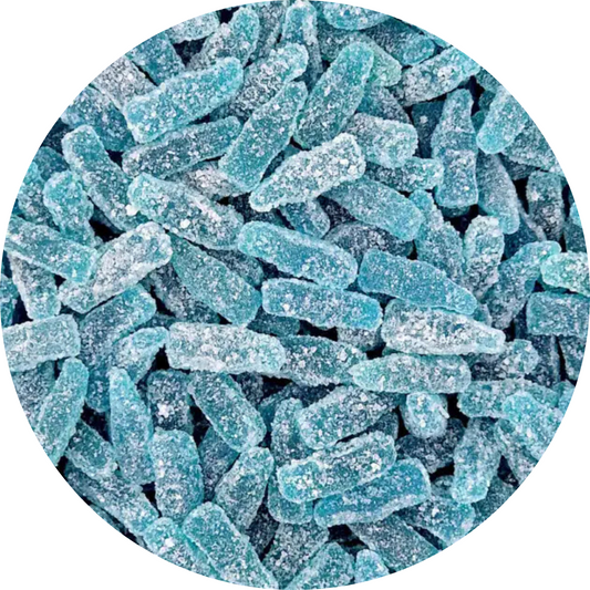 100G - Fizzy Blue Raspberry Bottles